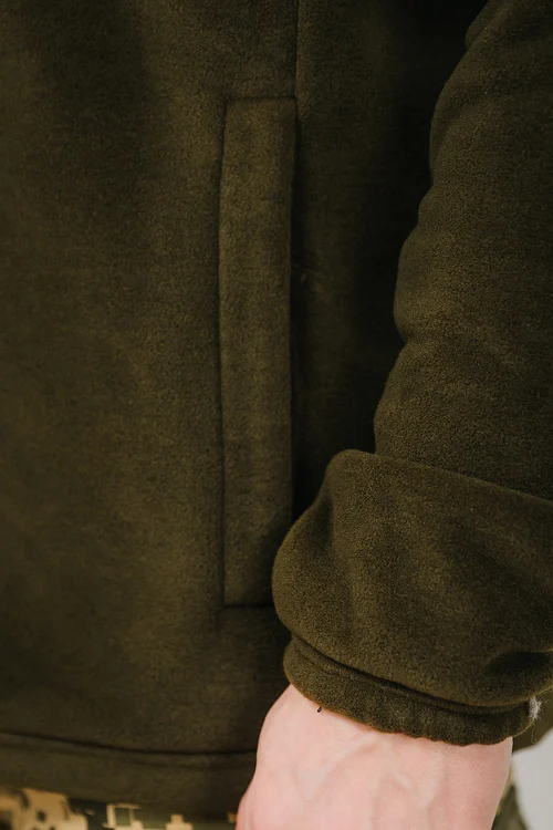 FLEECE JAKCET ARMY KHAKI - фото №4