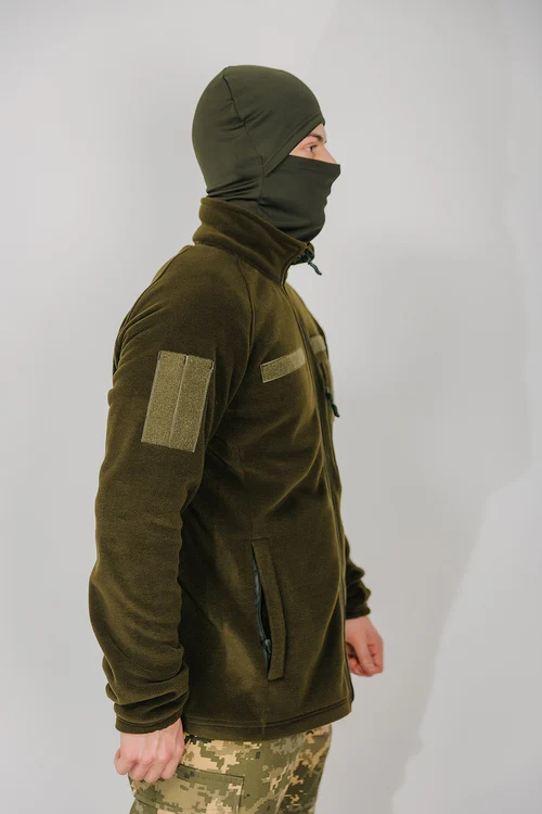 FLEECE JAKCET ARMY KHAKI - фото №5