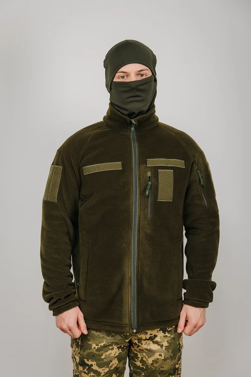 FLEECE JAKCET ARMY KHAKI - фото №2