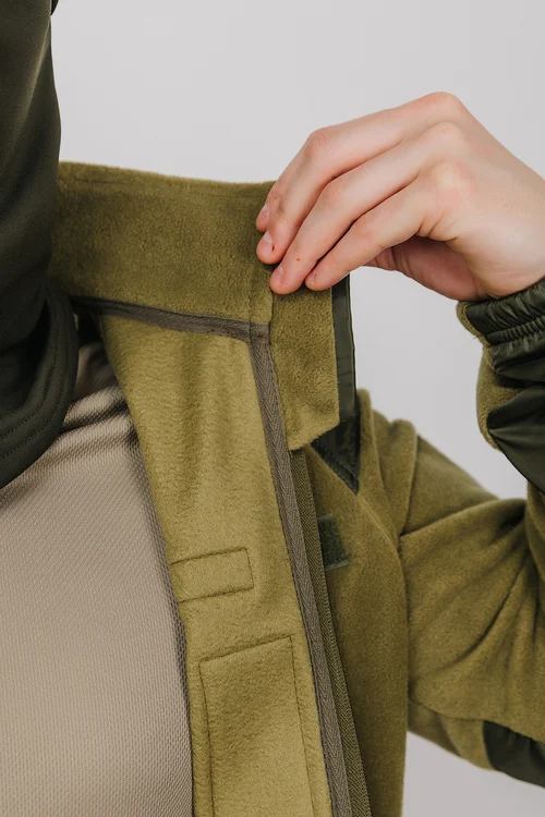FLEECE JACKET ARMY OLIVE - фото №8
