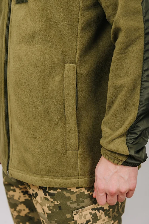FLEECE JACKET ARMY OLIVE - фото №5