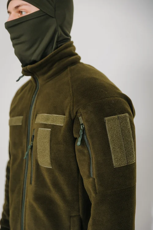 FLEECE JAKCET ARMY KHAKI - фото №1